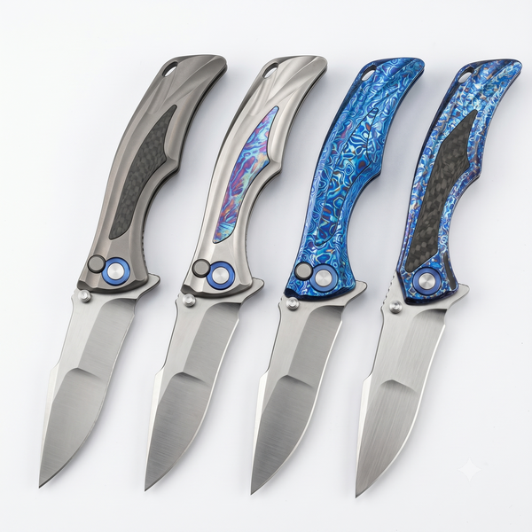 M390 titanium alloy outdoor portable camping self-defence folding knife