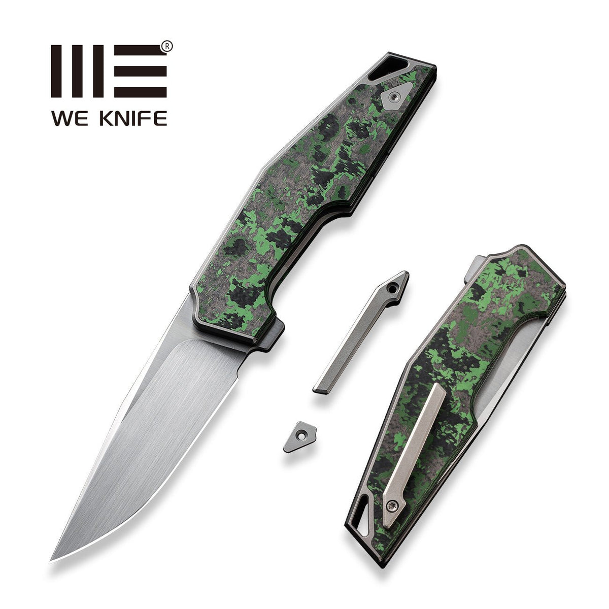 WEKNIFE OAO (One and Only) Flipper Knife Titanium & FatCarbon Fiber Handle (3.4" CPM 20CV Blade) WE23001-3