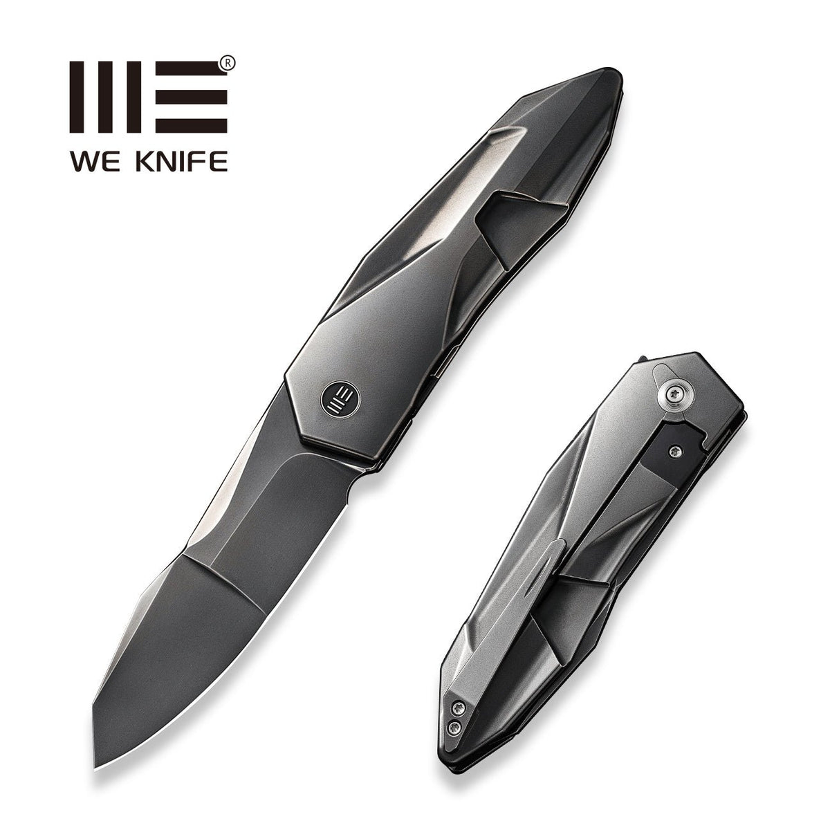 WEKNIFE Solid Flipper Knife Titanium Handle (3.88" CPM 20CV Blade) WE22028-6